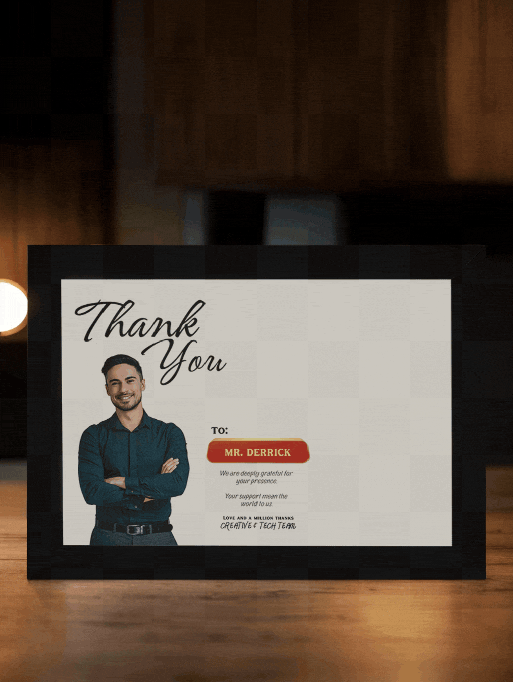 Boss Leader Farewell Photo Light Frame