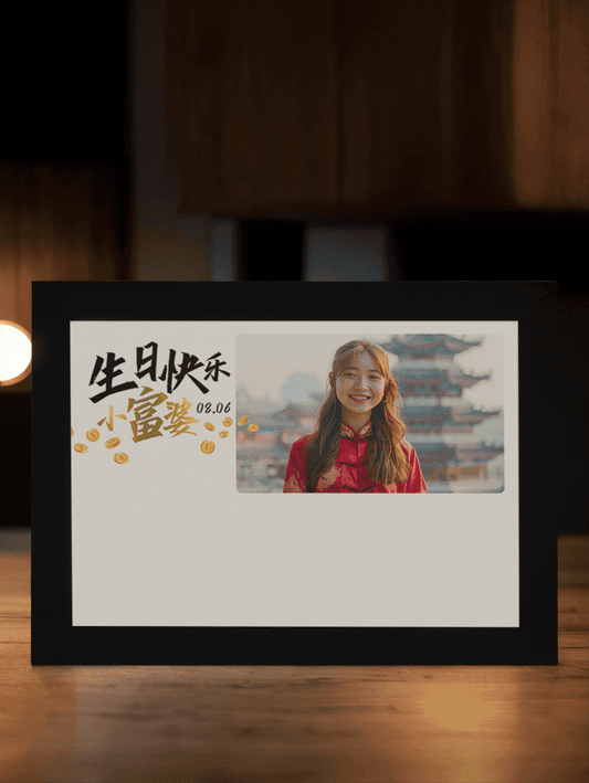 Little Rich Woman Birthday Photo Light Frame