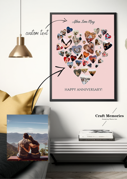 Custom Love Shape Photo Design Frame | A Memory Within Memories