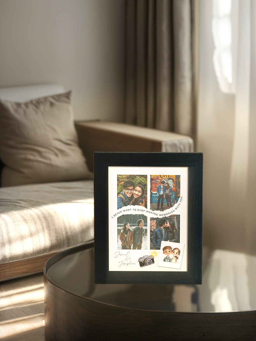 Couples Photo Camera Surprise Light Frame