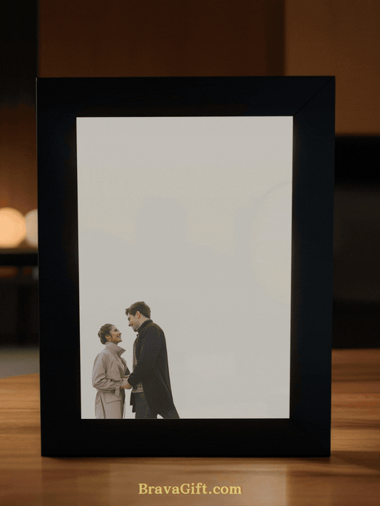 Couples Pink Romantic Photo Light Frame