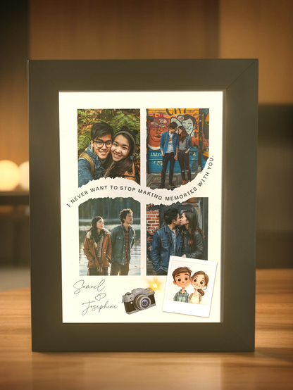 Couples Photo Camera Surprise Light Frame