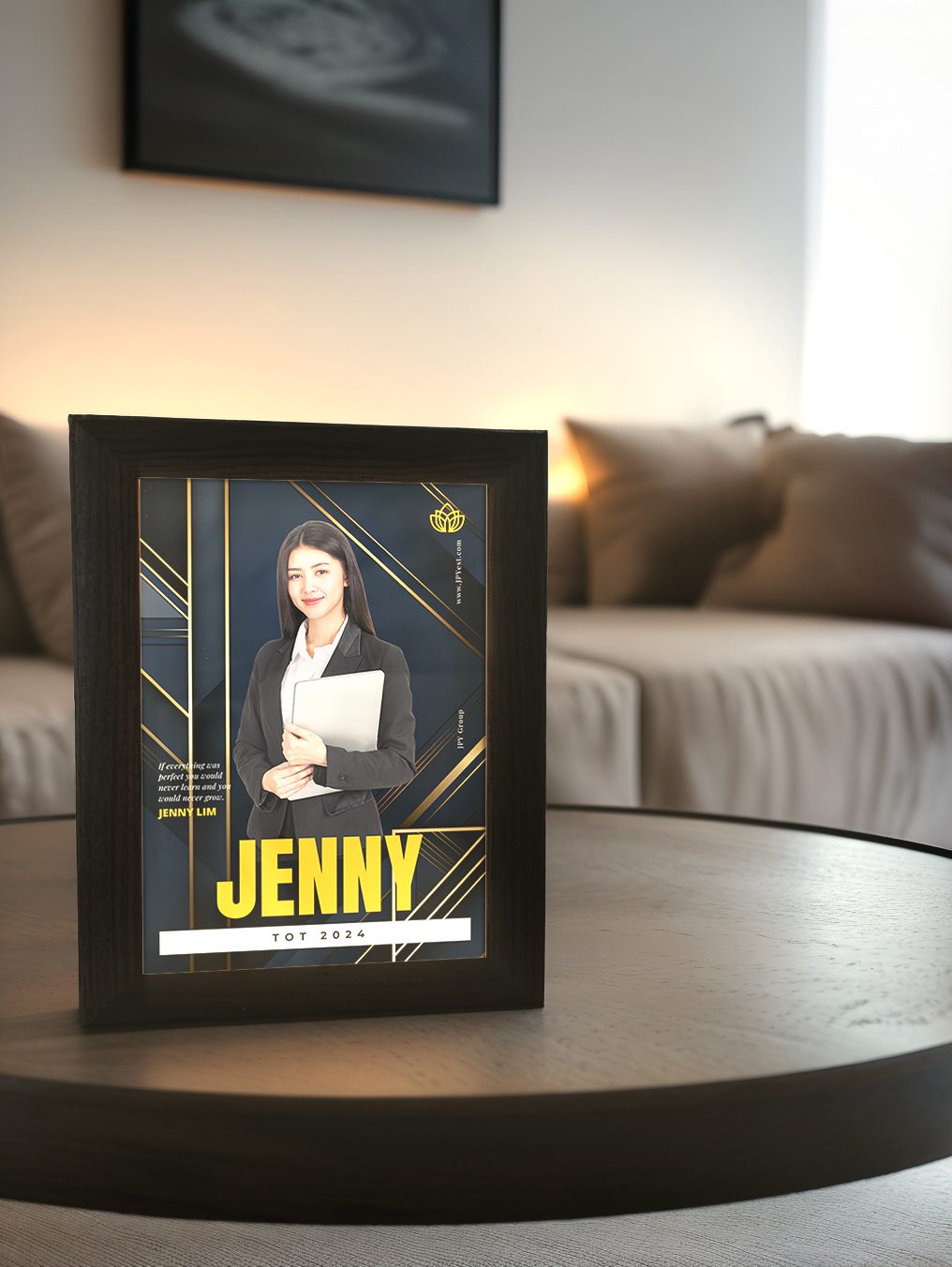 Custom Achievement Award Celebration Photo Light Frame