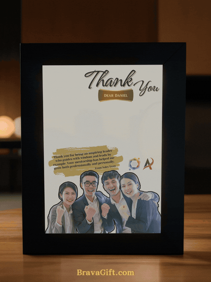 Custom Team Company Thank You Photo Light Frame