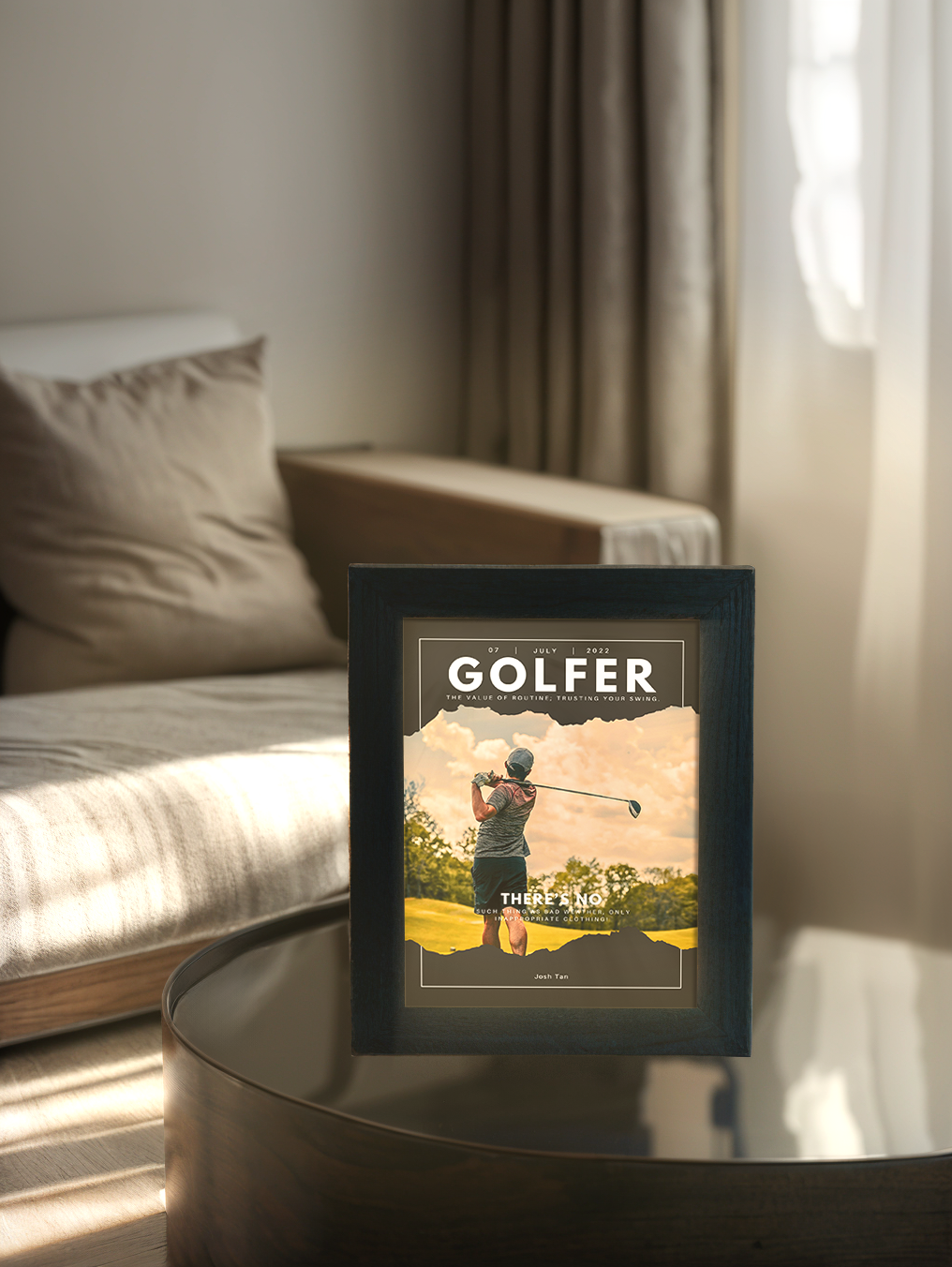 Custom VIP Premium Golfer Photo Light Frame