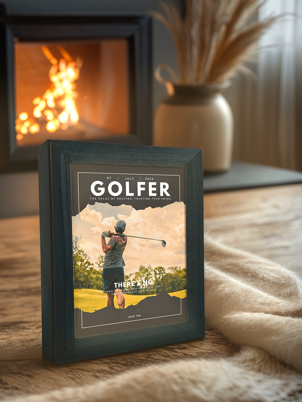 Custom VIP Premium Golfer Photo Light Frame