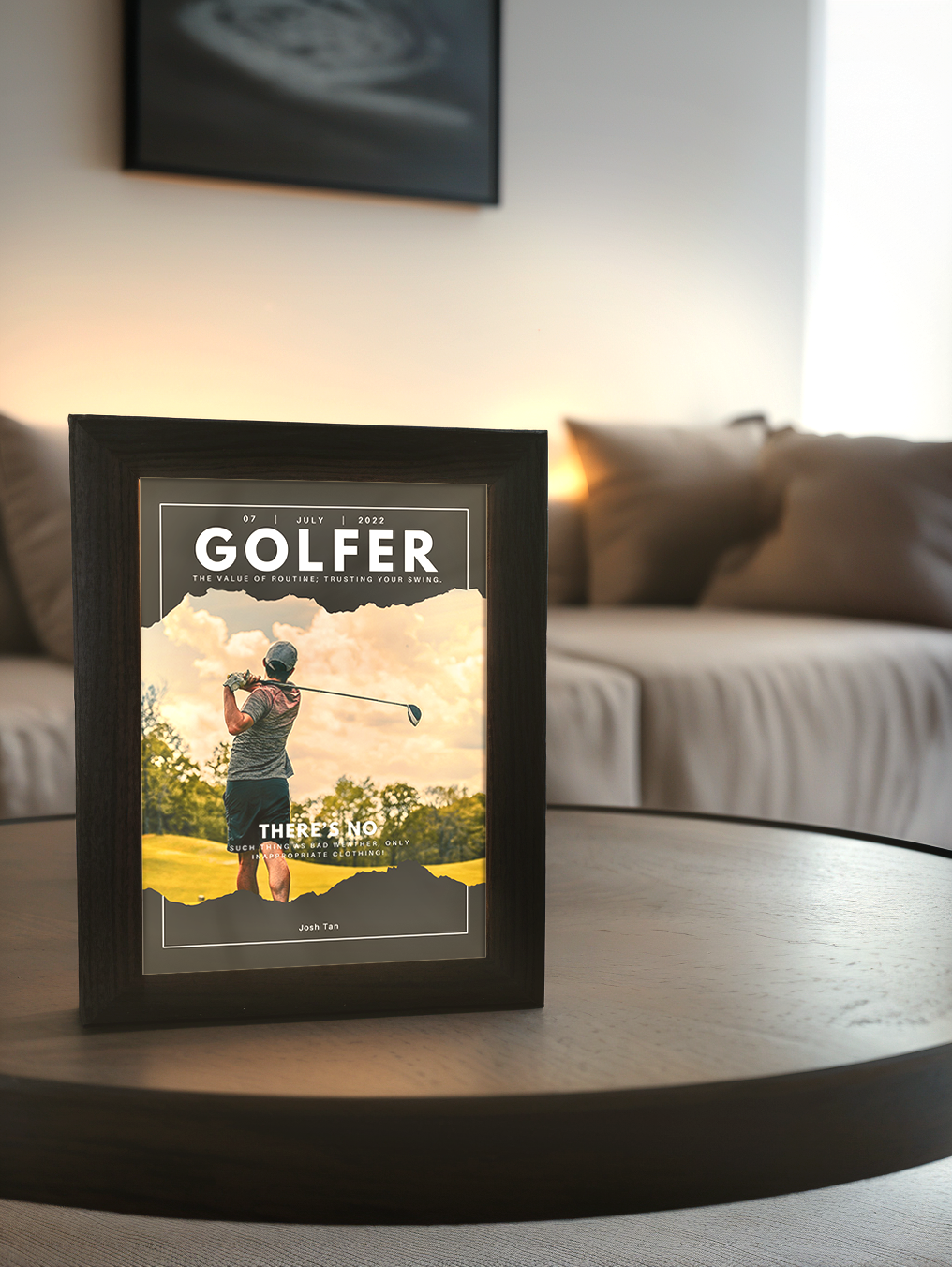 Custom VIP Premium Golfer Photo Light Frame