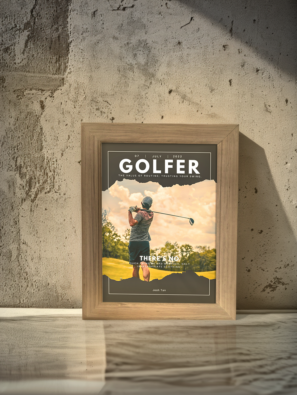 Custom VIP Premium Golfer Photo Light Frame