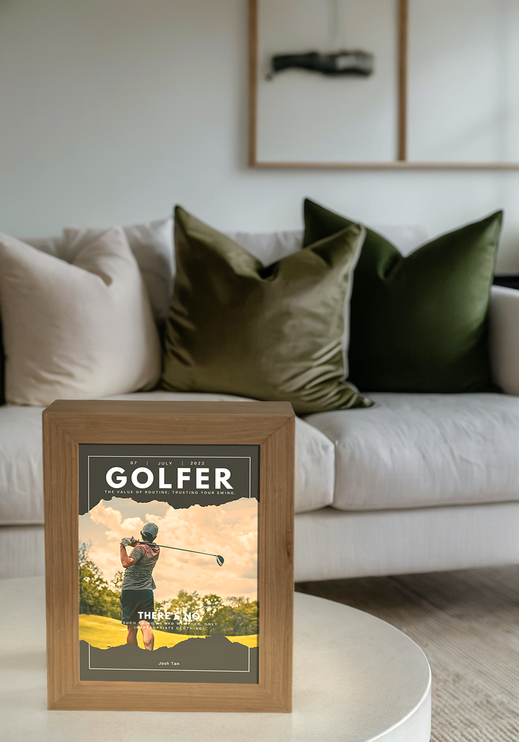 Custom VIP Premium Golfer Photo Light Frame