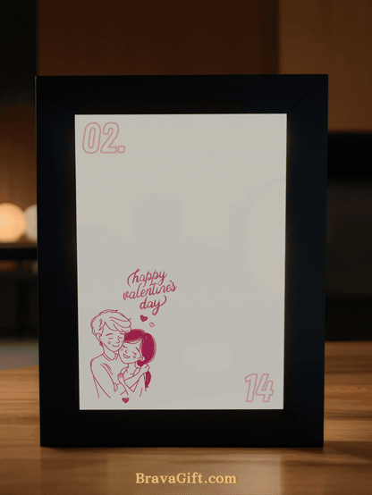 Cute Cartoon Couples Artline Photo Light Frame