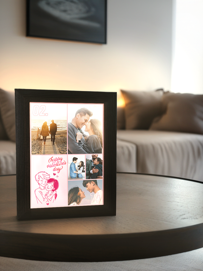 Cute Cartoon Couples Artline Photo Light Frame
