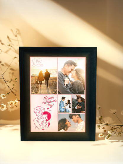 Cute Cartoon Couples Artline Photo Light Frame