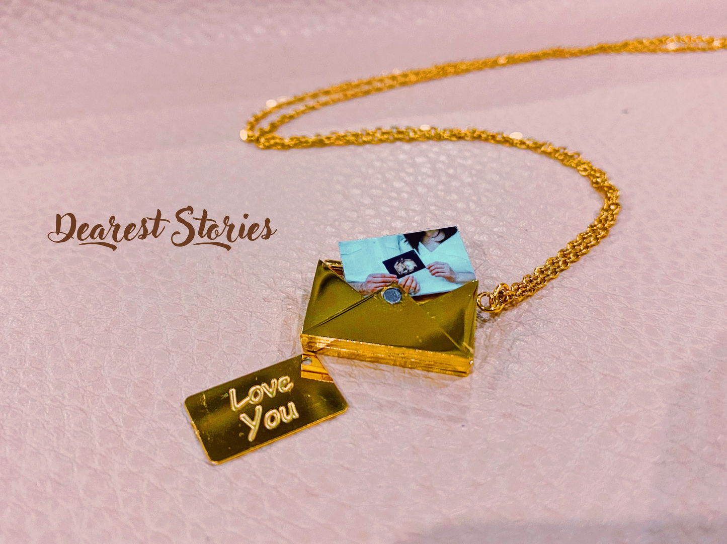 Dearest Envelope Custom Photo Necklace | A Hidden Love Story in Jewelry - Silver