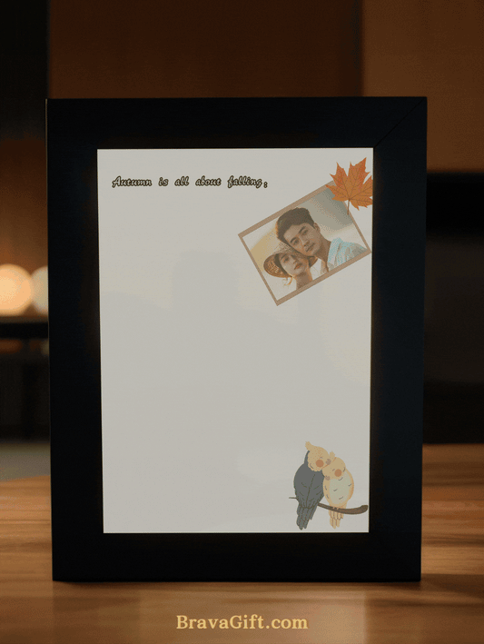 Fall in Love Couple Photo Light Frame
