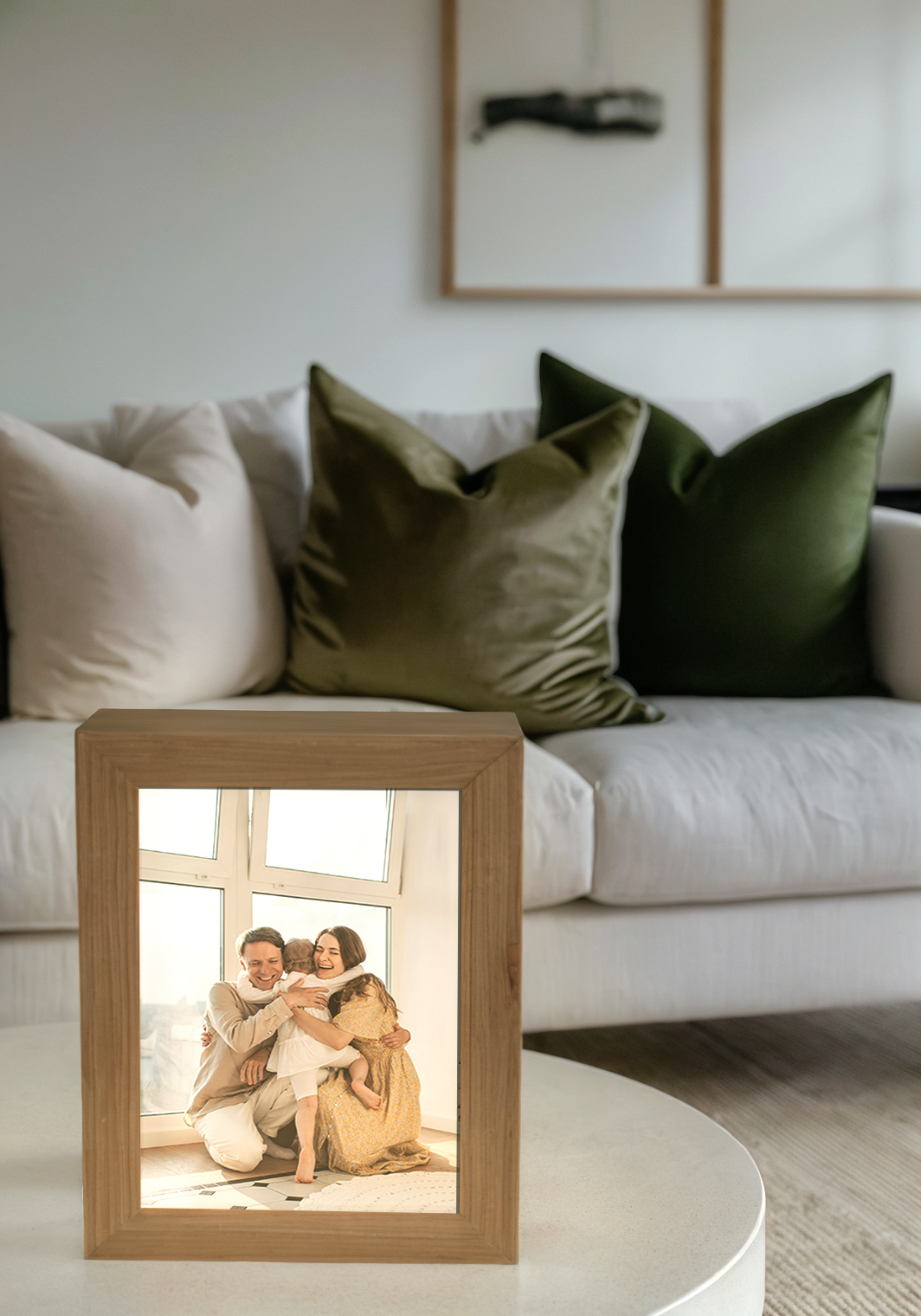 Family Sketch Photo Light Frame