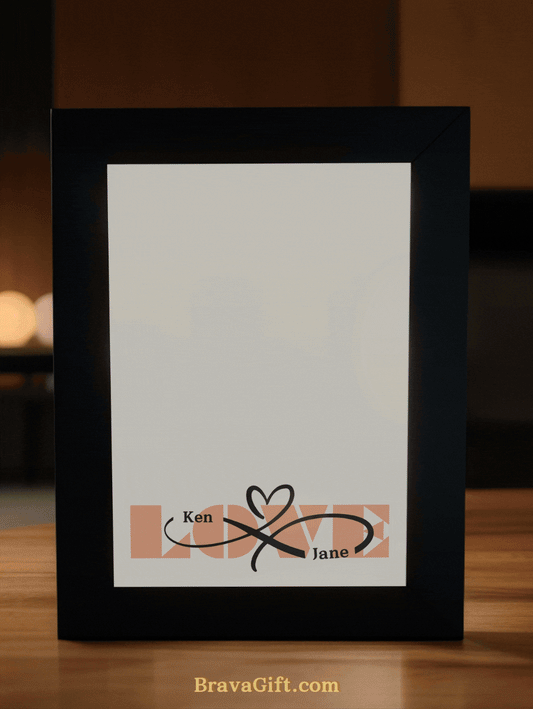 Forever Love Couple Photo Light Frame