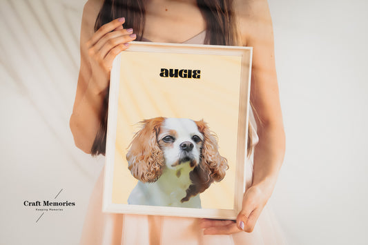 Custom Pet Oil Painting Photo Frame | Turn Your Pet Into Art