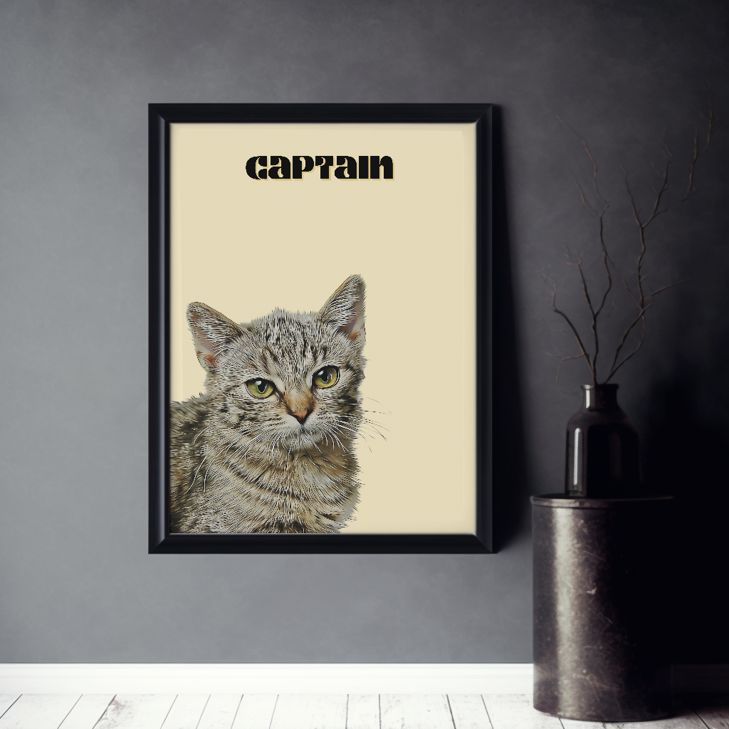 Custom Pet Oil Painting Photo Frame | Turn Your Pet Into Art