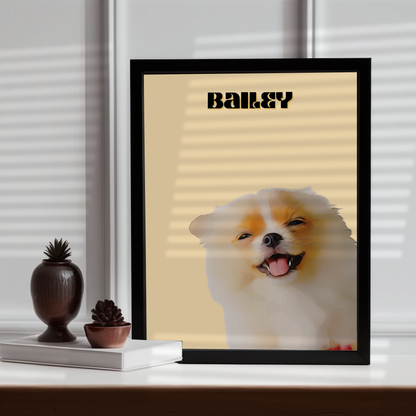 Custom Pet Oil Painting Photo Frame | Turn Your Pet Into Art