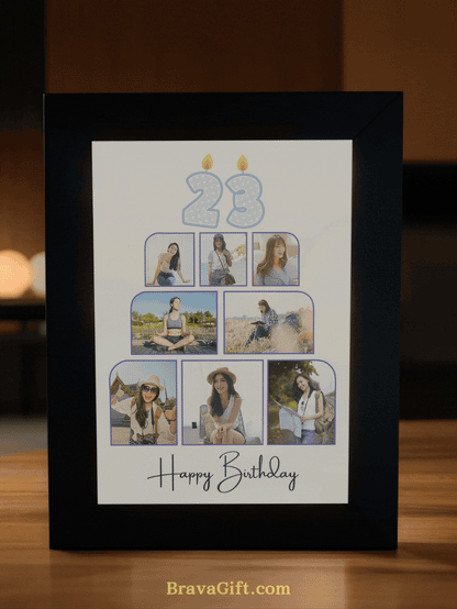 Giant Custom Photo Birthday Cake Photo Light Frame