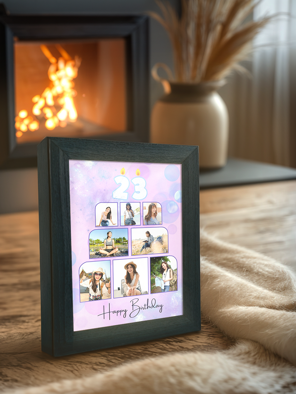 Giant Custom Photo Birthday Cake Photo Light Frame