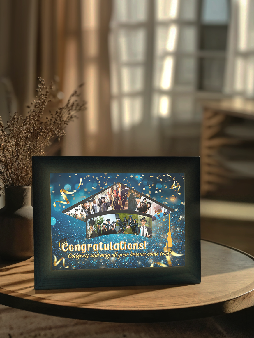 Graduation Cap Graduate Photo Light Frame 1