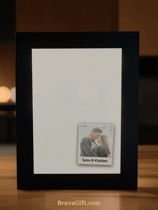 Happiness Overflow Couple Photo Light Frame