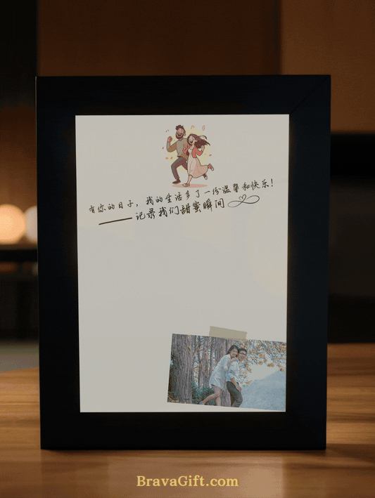 Happiness with You Photo Light Frame