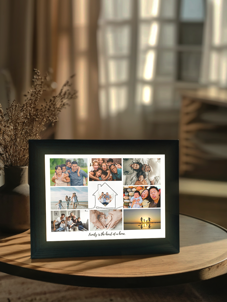 Home Sweet Home Family Photo Light Frame