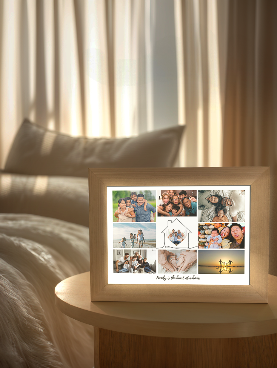 Home Sweet Home Family Photo Light Frame