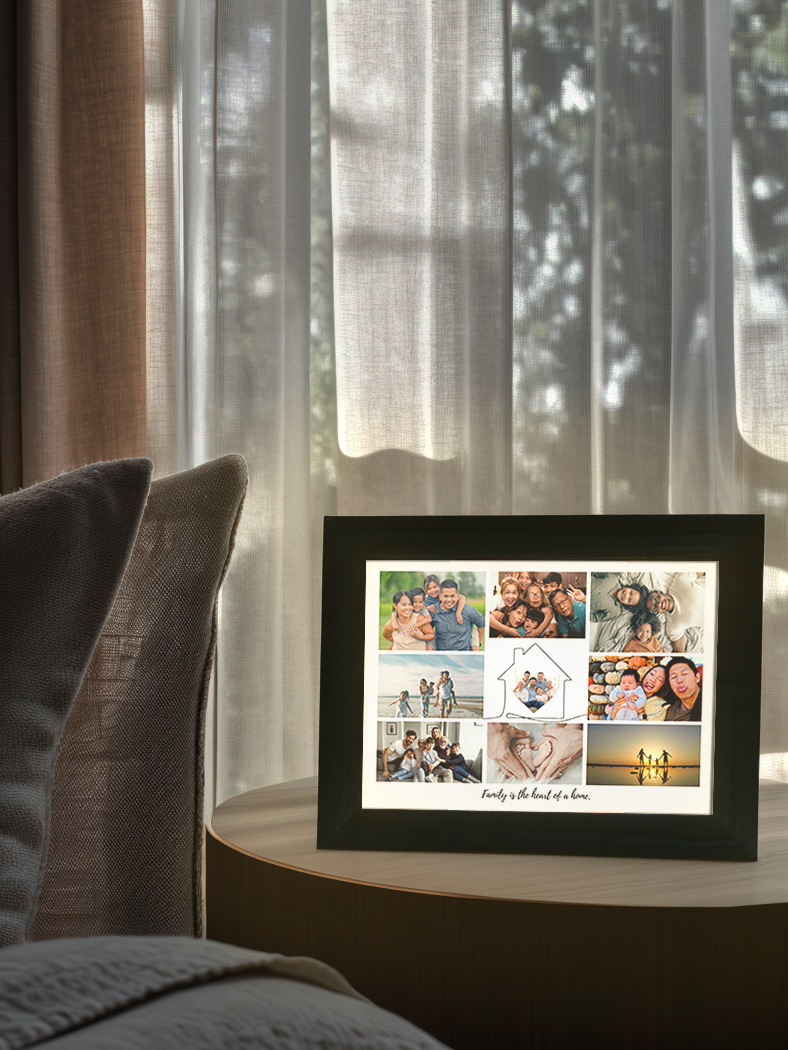 Home Sweet Home Family Photo Light Frame