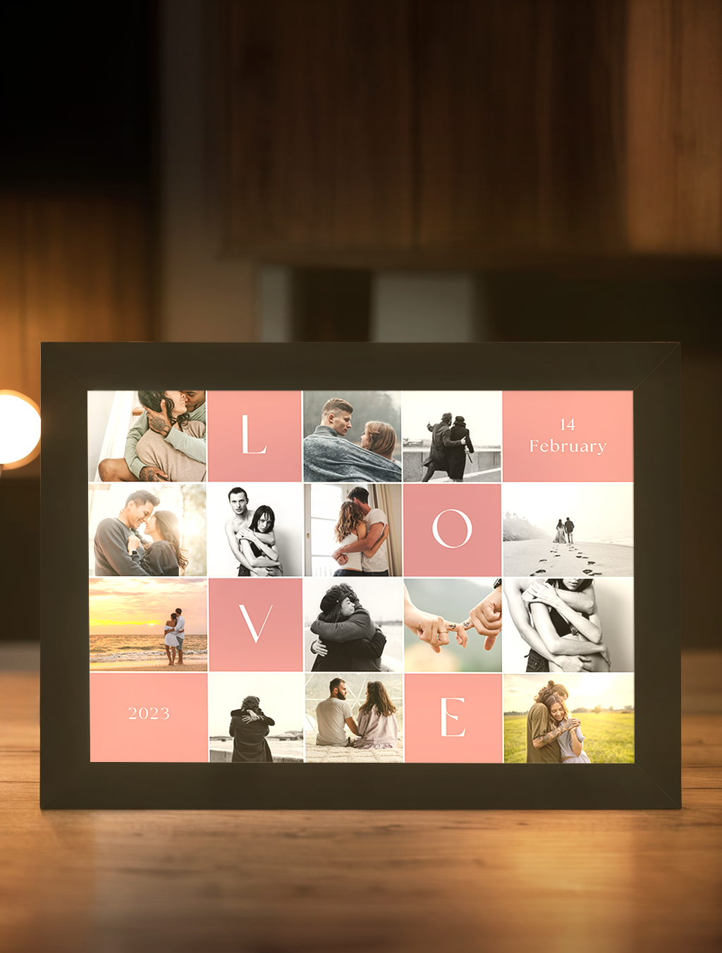 LOVE Sweet Couple Photo Light Frame