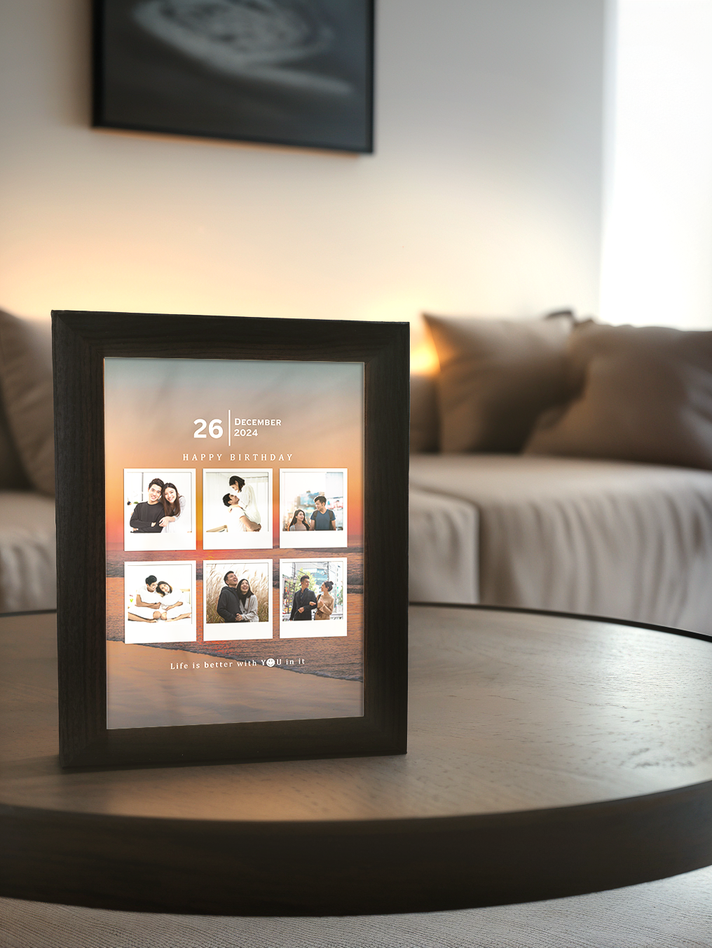 Life is better With You Couple Photo Light Frame