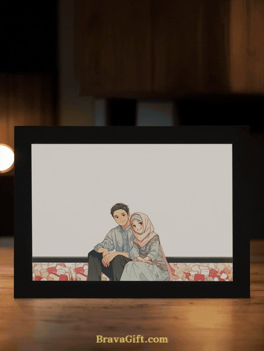 Love Memories Sweet Couple Photo Light Frame