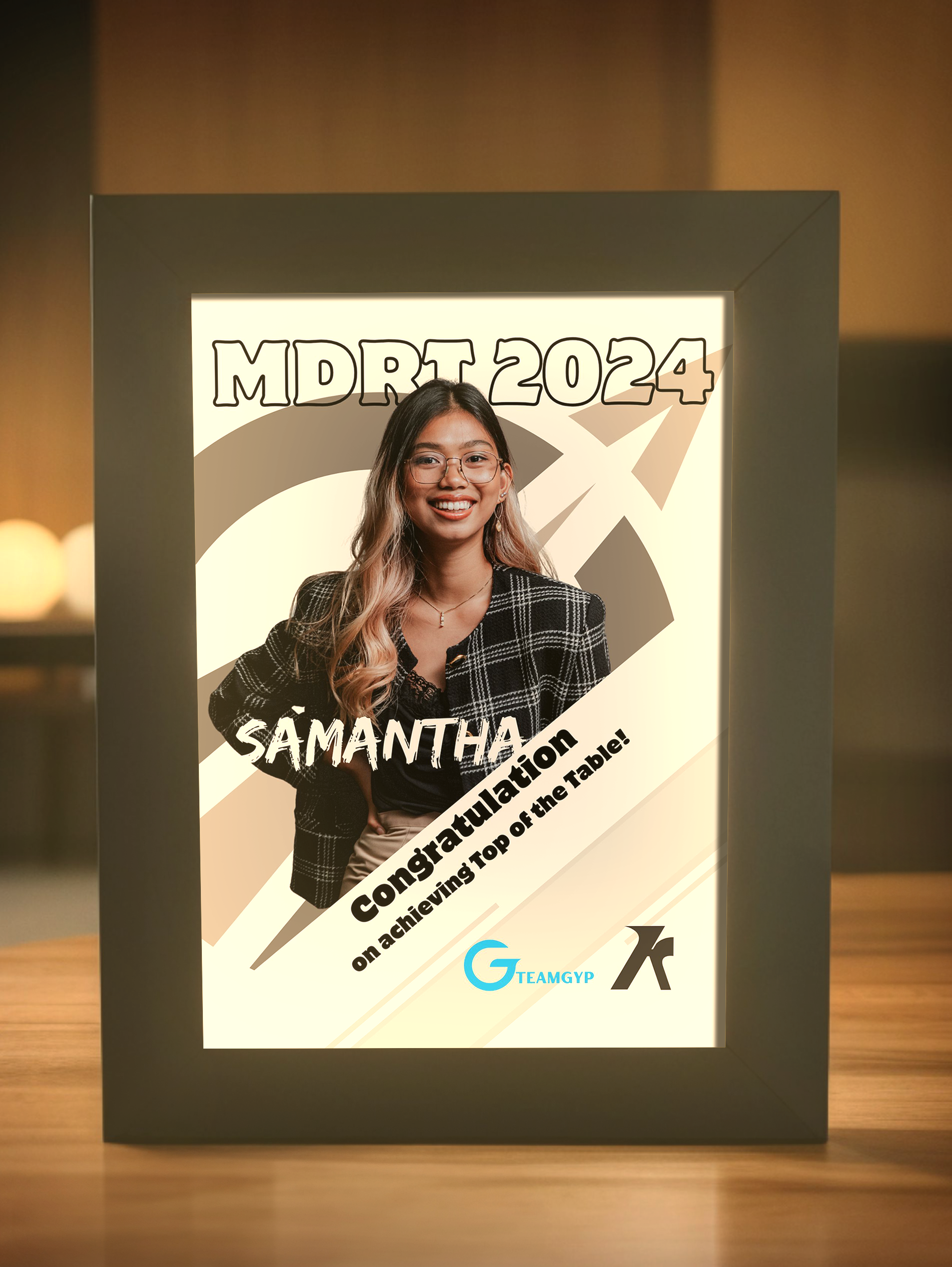 MDRT Achievement Professional Award Photo Light Frame