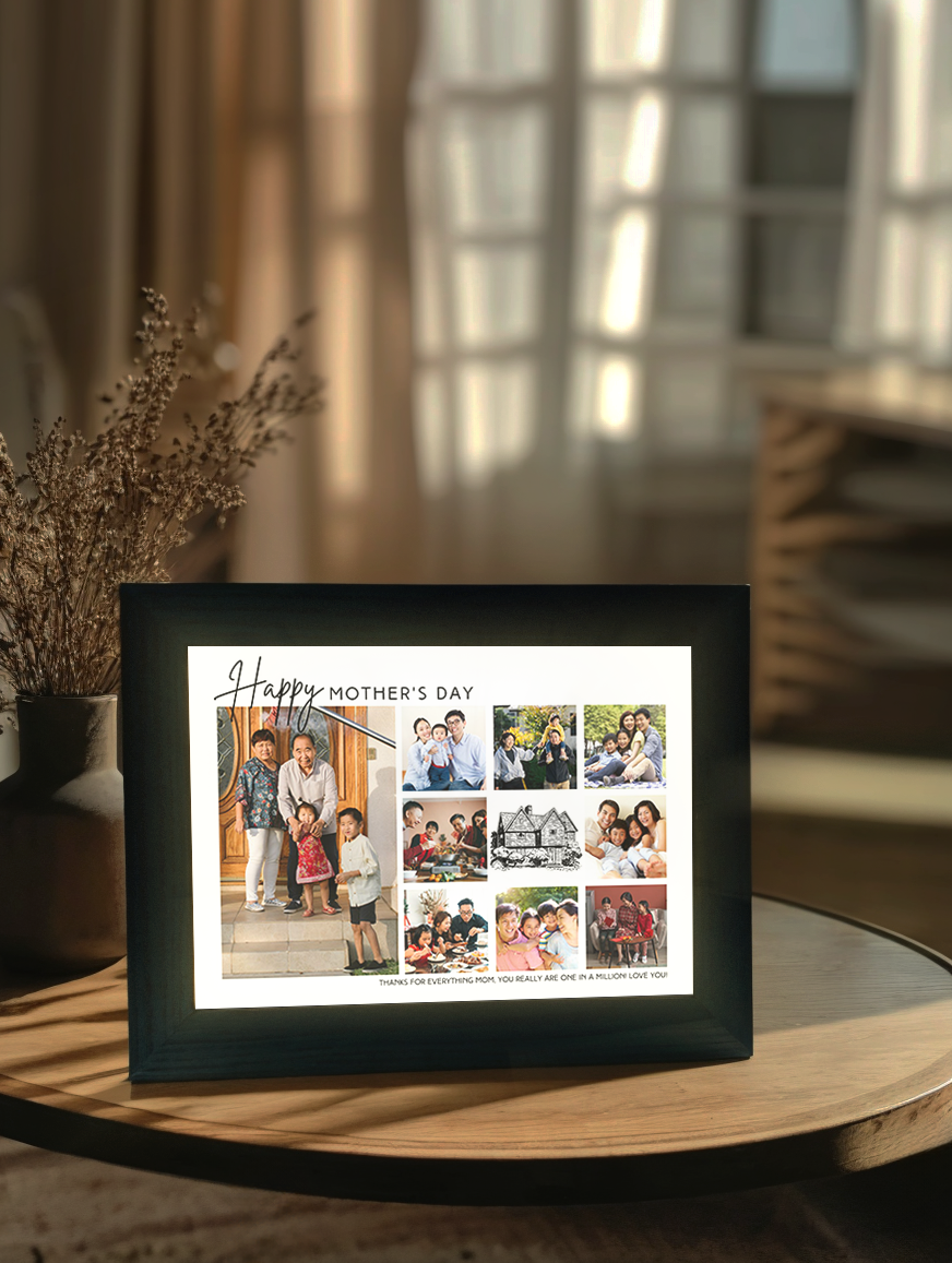 Mother's Day Family Photo Light Frame