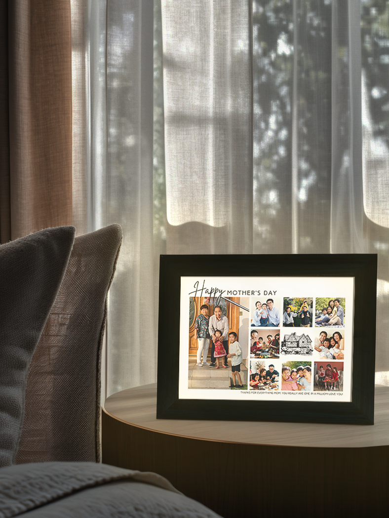 Mother's Day Family Photo Light Frame