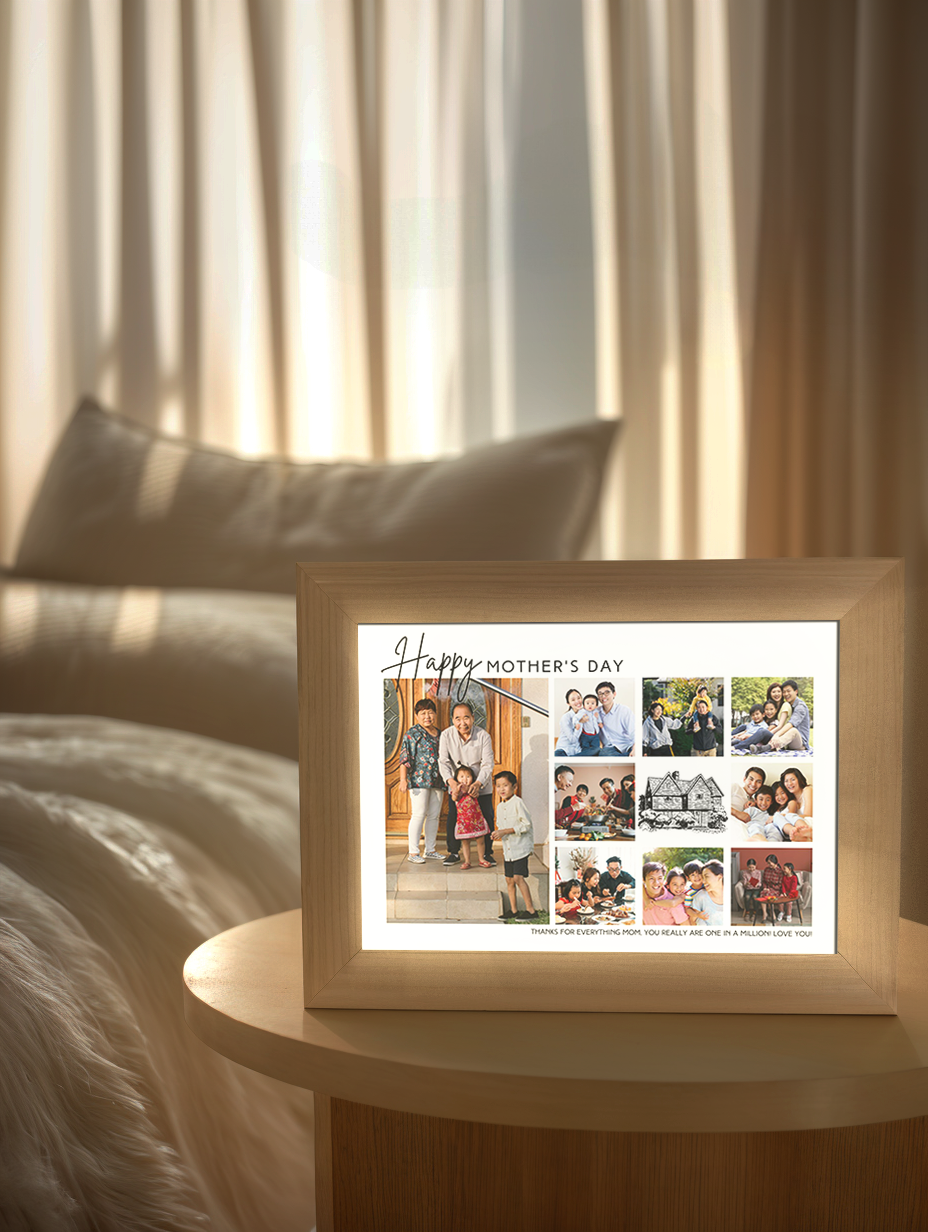 Mother's Day Family Photo Light Frame