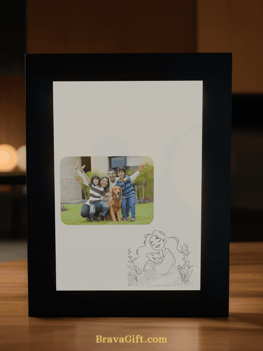 Mother's Day Surprise Sketch Photo Light Frame