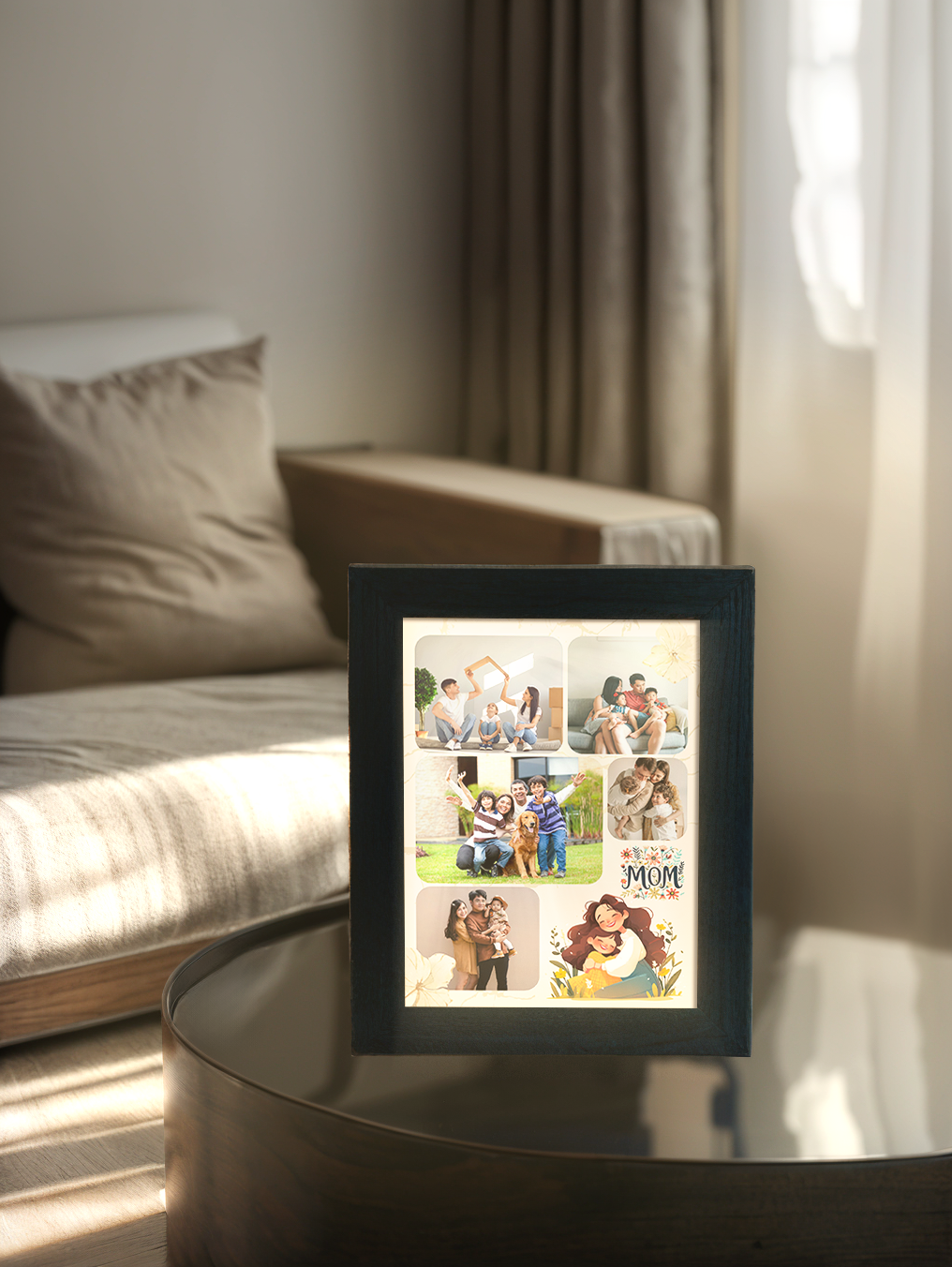 Mother's Day Surprise Sketch Photo Light Frame