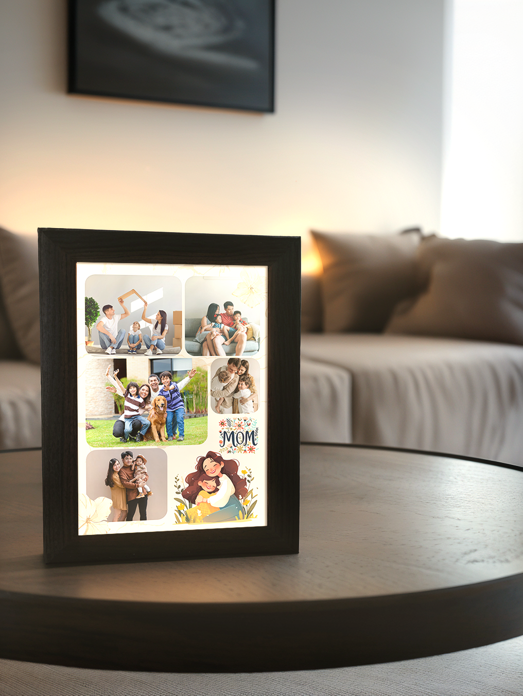 Mother's Day Surprise Sketch Photo Light Frame