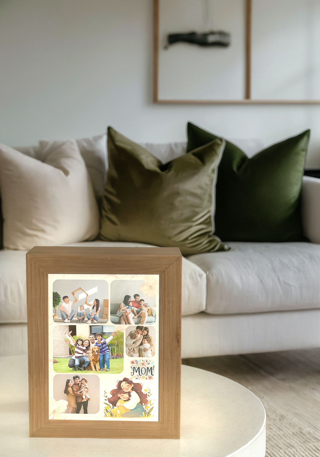 Mother's Day Surprise Sketch Photo Light Frame