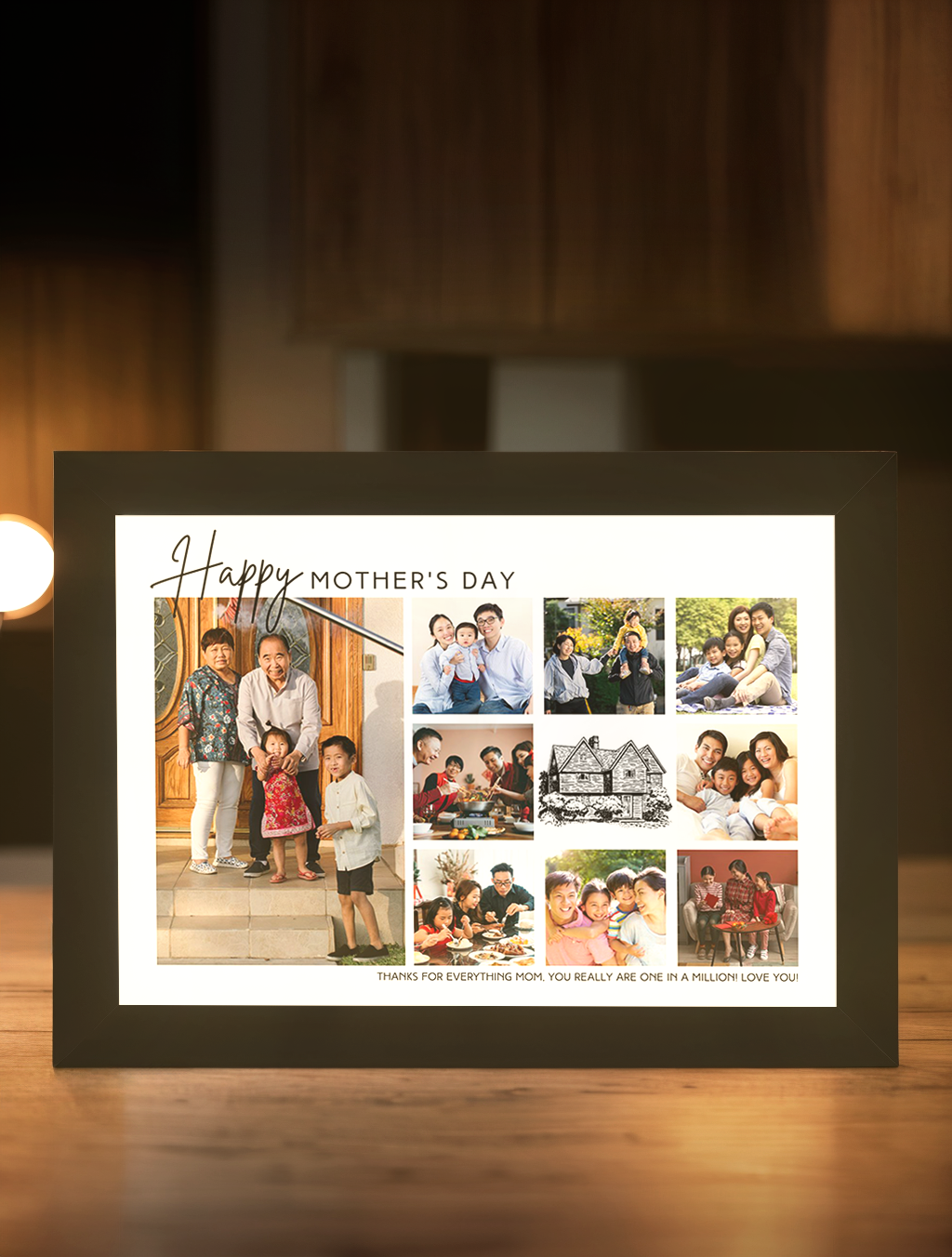 Mother's Day Family Photo Light Frame