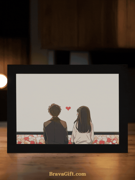 Movie Night Couple Photo Light Frame