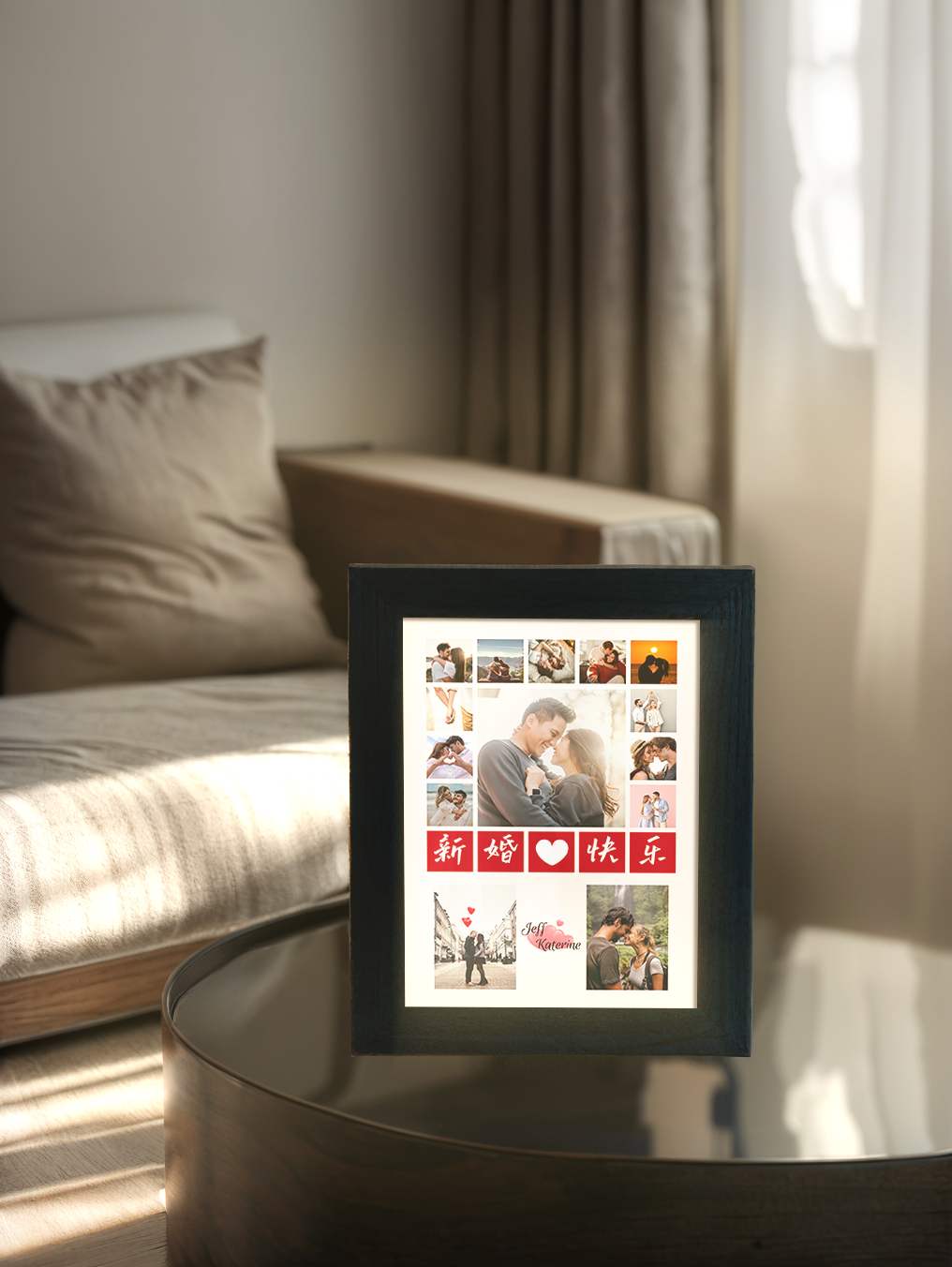 Multi Photo Custom Collection Wedding Photo Light Frame – BRAVA GIFT