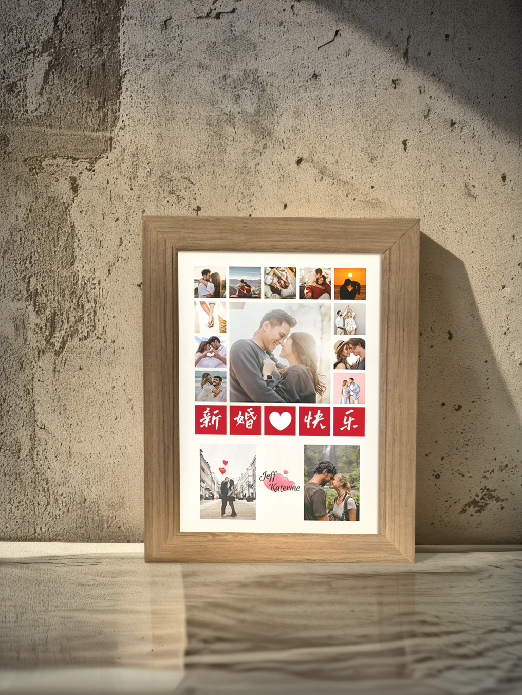 Multi Photo Custom Collection Wedding Photo Light Frame