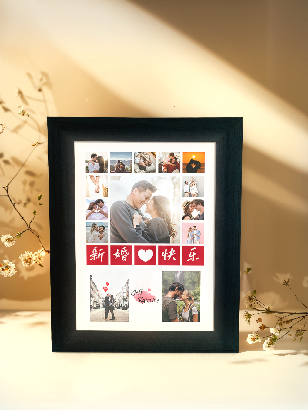 Multi Photo Custom Collection Wedding Photo Light Frame