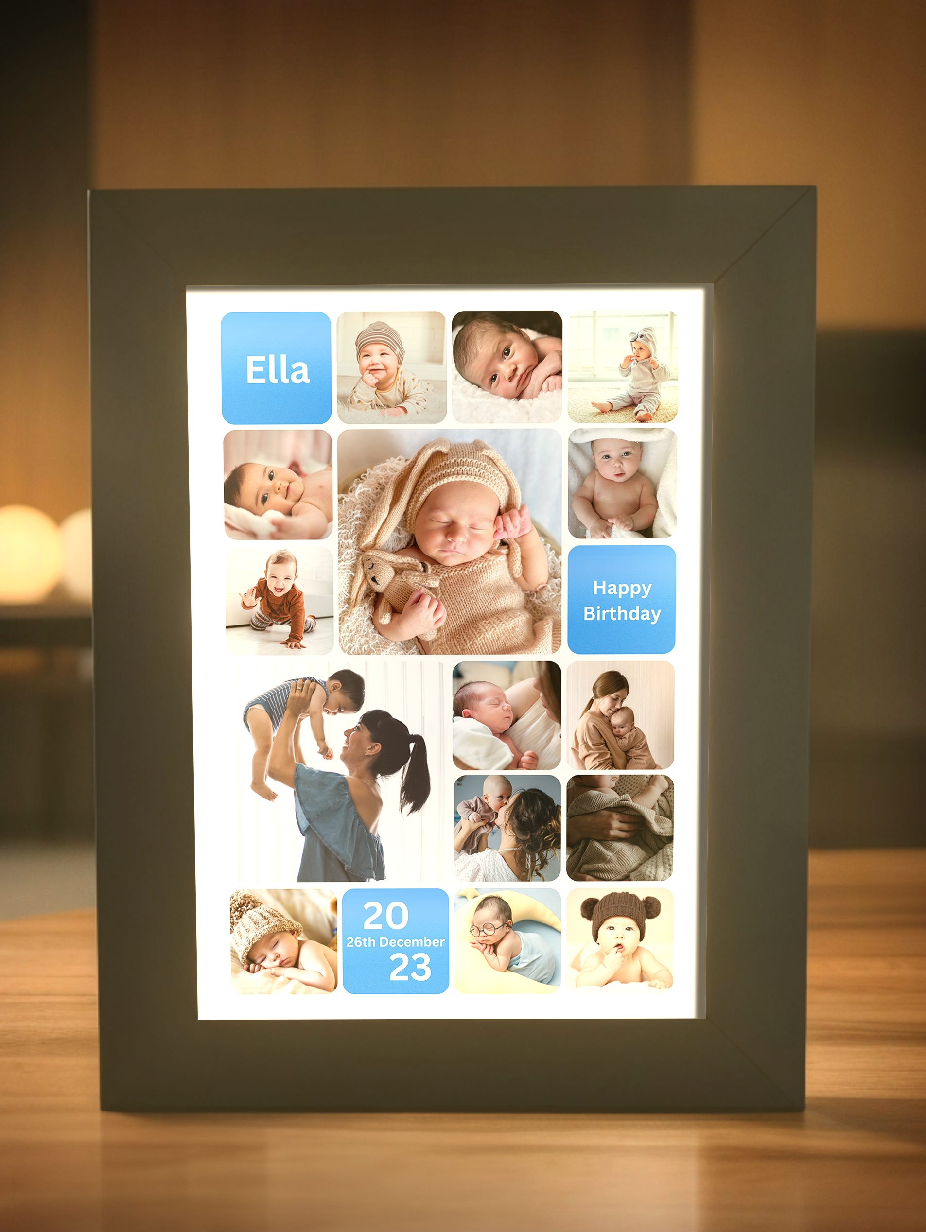 Multiple Memories Birthday Photo Light Frame