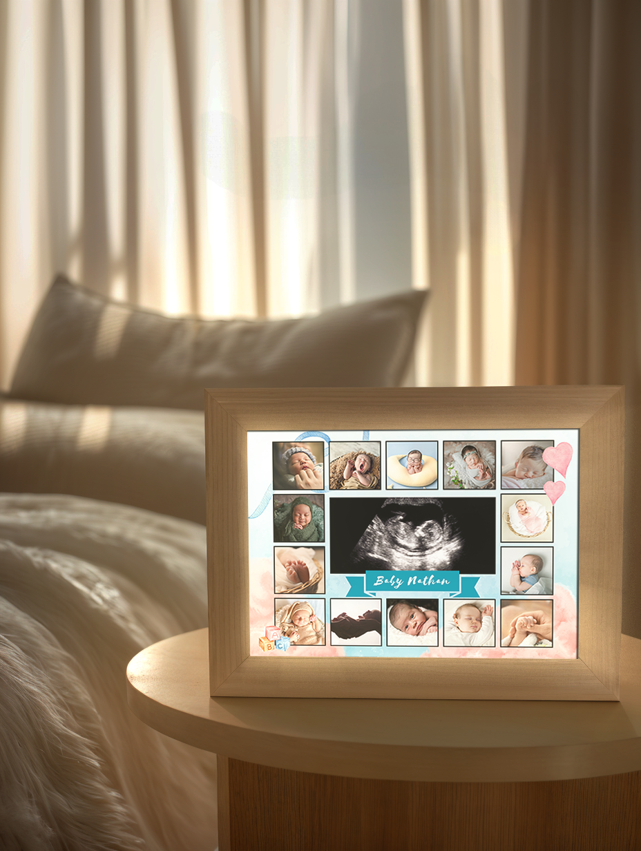 New Born Baby Photo Light Frame