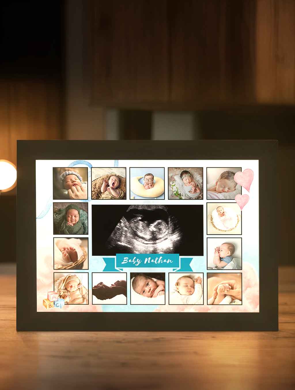 New Born Baby Photo Light Frame